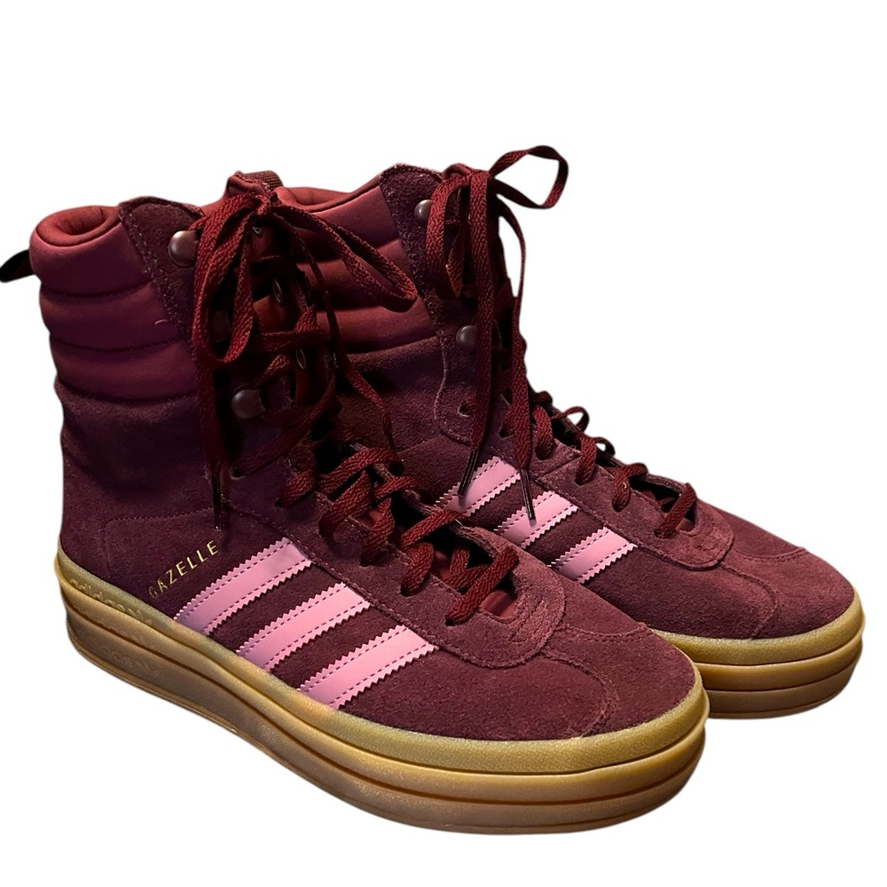Size 8 Women’s Adidas Maroon Gazelle Hightops